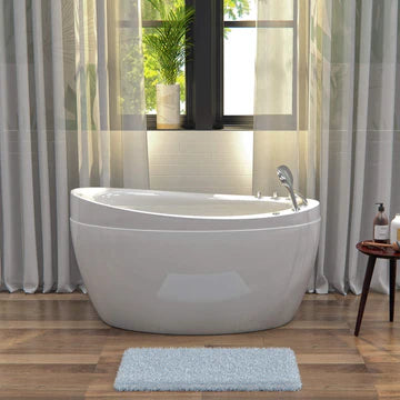 Empava 48JT011 - 48" Japanese-Style Freestanding Air Massage Bathtub with Reversible Drain